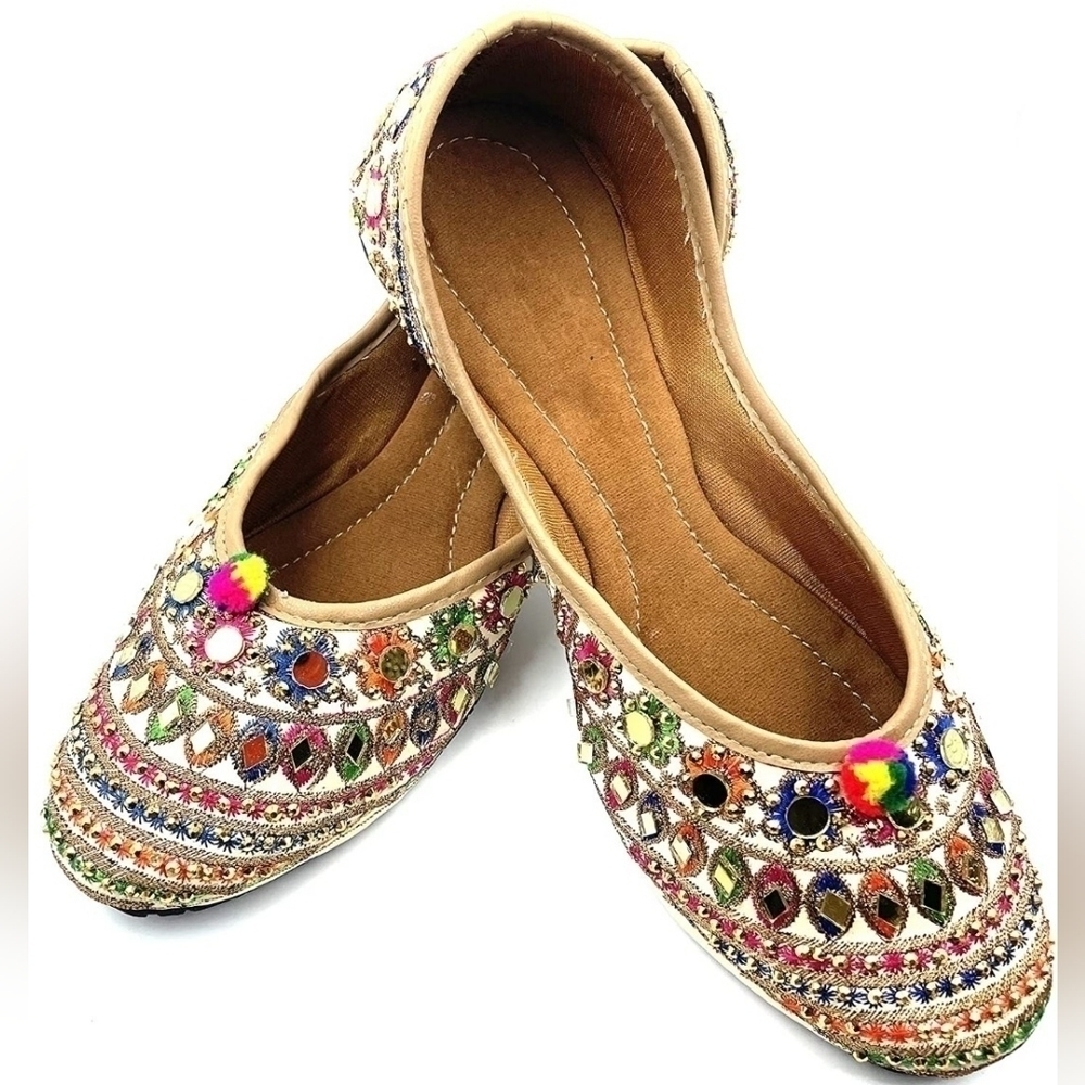 Traditional Handmade Khussa Wedding Bridal Mojari Juti Punjabi Jutti Ethnic